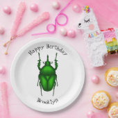 Mecynorhina torquata bug Cartoon zur Darstellung Pappteller (Party)