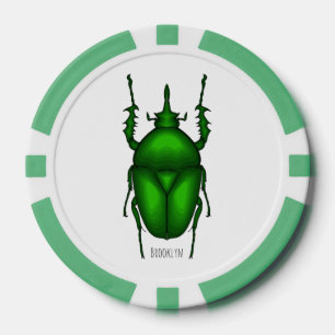 Mecynorhina torquata bug Cartoon zur Darstellung Pokerchips