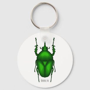 Mecynorhina torquata bug Cartoon zur Darstellung Schlüsselanhänger