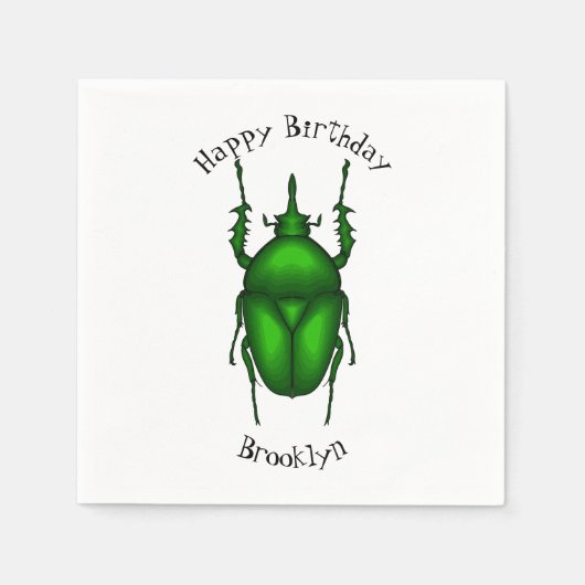 Mecynorhina torquata bug Cartoon zur Darstellung Serviette (Vorderseite)