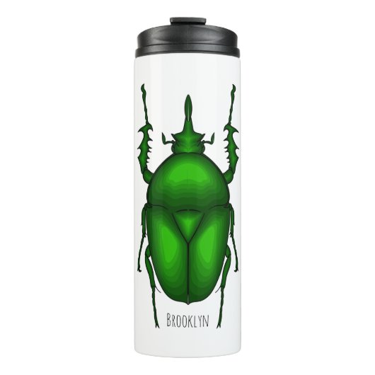 Mecynorhina torquata bug Cartoon zur Darstellung Thermosbecher (Vorderseite)