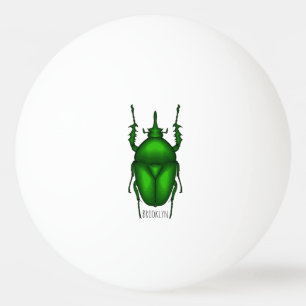 Mecynorhina torquata bug Cartoon zur Darstellung Tischtennisball