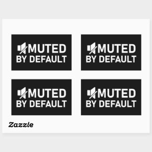 Med by default Minimalistisch T - Shirt - Audio V2 Rechteckiger Aufkleber