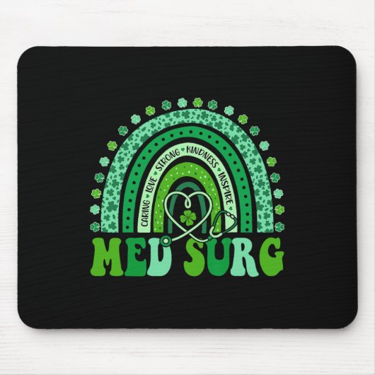 Med Chir Regenbogen Leopard St Patricks Day Kranke Mousepad (Vorne)