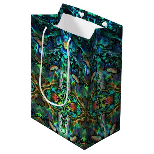 Med Gift Bag Abalone Mittlere Geschenktüte (Vorderseite Schrägansicht)