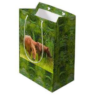 Med Gift Bag Assateague Ponys Mittlere Geschenktüte