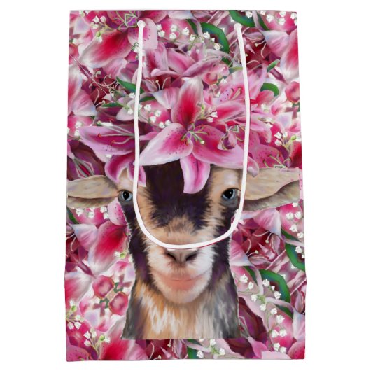 Med Gift Bag Lily the Goat Mittlere Geschenktüte (Rückseite)