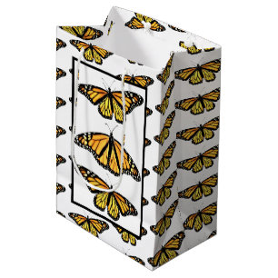 Med Gift Bag Monarch Schmetterlinge Mittlere Geschenktüte