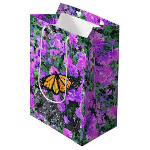 Med Gift Bag Monarch über Aster Mittlere Geschenktüte