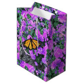Med Gift Bag Monarch über Aster Mittlere Geschenktüte (Rückseite Schrägansicht)