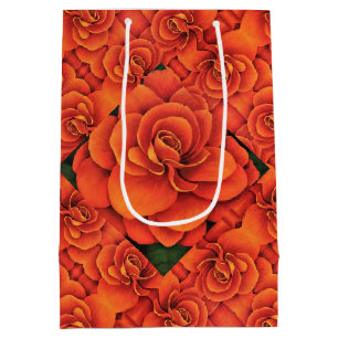 Med Gift Bag Orange Begonia Mittlere Geschenktüte