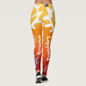 Med samiska tecken och text populära! leggings (Rückseite)