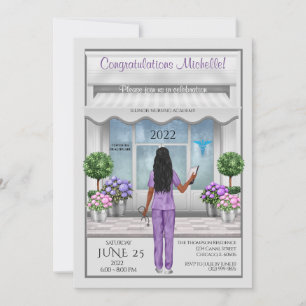 Med School Abschluss Hispanic African Invite Einladung