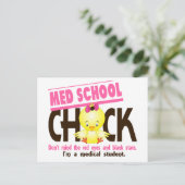 Med School Chick 2 Postkarte (Stehend Vorderseite)
