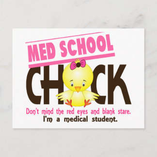 Med School Chick 2 Postkarte