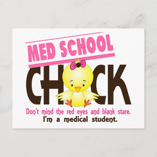 Med School Chick 2 Postkarte (Vorderseite)