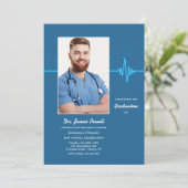 Med School Foto Abschluss Einladung (Stehend Vorderseite)