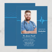 Med School Foto Abschluss Einladung (Vorne/Hinten)