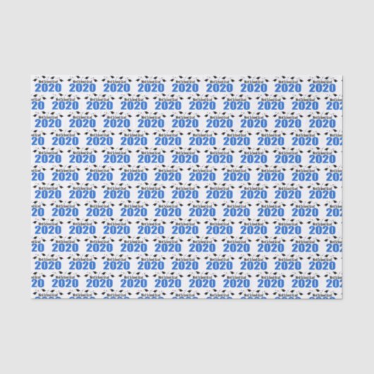 Med School Grad 2020 Abschluss Gewebe (blau) Seidenpapier (Vorderseite)