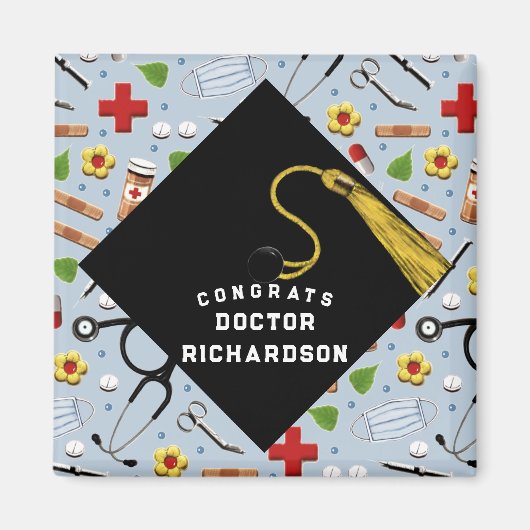 Med School Grad Glückwunsch Magnet (Vorne)