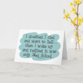 Med School oder Hell? Karte (Gelbe Blume)