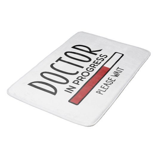 Med School Student Doctor in Progress Badematte (Schrägansicht)