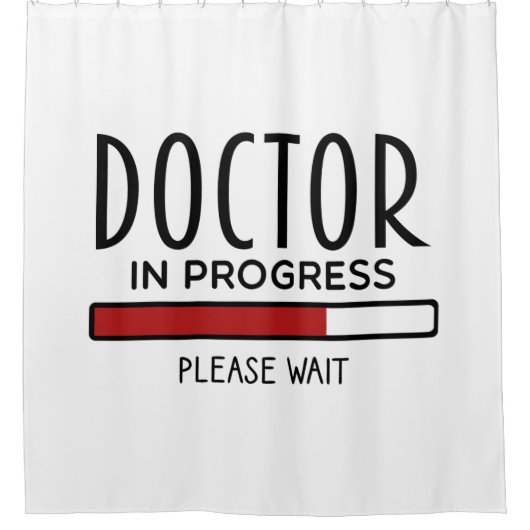 Med School Student Doctor in Progress Duschvorhang (Vorderseite)