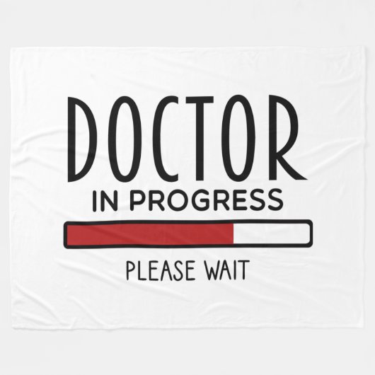 Med School Student Doctor in Progress Fleecedecke (Vorderseite (Horizontal))