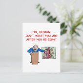 Med School Witz Postkarte (Stehend Vorderseite)