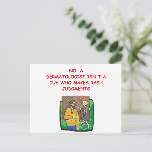 Med School Witz Postkarte (Stehend Vorderseite)