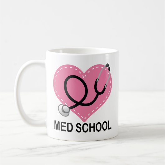 MED-Schulstudent oder Absolvent-Tasse Kaffeetasse (Links)
