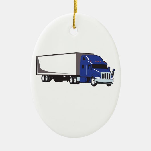MED SEMI TRUCK KERAMIK ORNAMENT (Vorne)