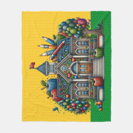 Med Size School House Strick Bilder Fleecedecke