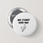 MED-Student, der wütend geht Button (Vorne & Hinten)