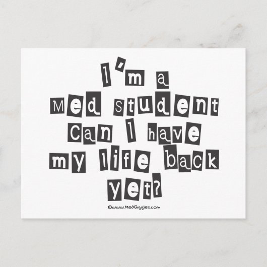 Med Student Ransom Postkarte (Vorderseite)