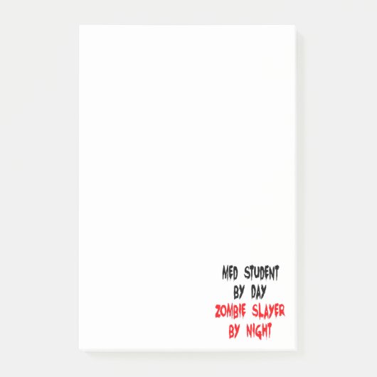 Med Student Zombie Joke Post-it Klebezettel (Vorderseite)