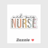 Med-Surg-Krankenschwester, medizinische chirurgisc Aufkleber (Blatt)