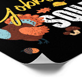 Med Surg Nurse Gobble Squad Erntedank Fall Poster (Ecke)