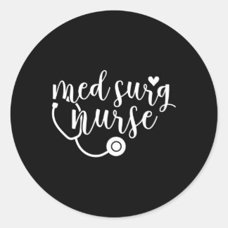 Med Surg Nurse Medical Surgical Nurse Rn Runder Aufkleber