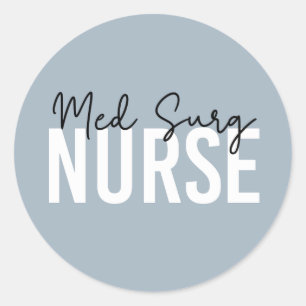 Med Surg Nurse Medizinisch-chirurgische Krankenv Runder Aufkleber