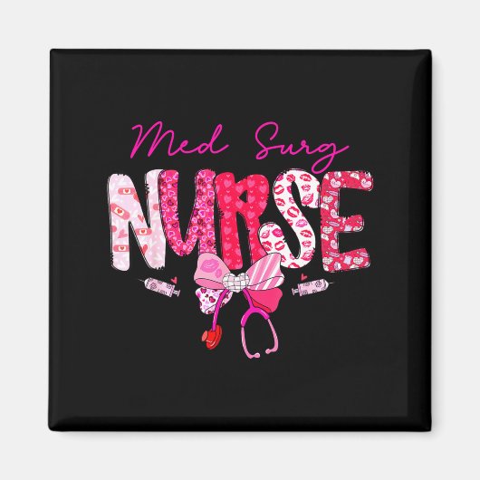 Med Surg Nurse Valentine's Day Stethoscope Coquett Magnet (Vorne)