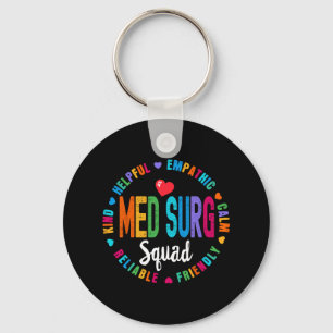 Med Surg Squad Nurse Team Einschreiben Schlüsselanhänger