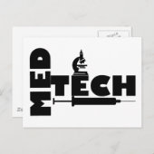 MED TECH MICROSCOPE SYRINGE LOGO POSTKARTE (Vorne/Hinten)