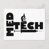 MED TECH MICROSCOPE SYRINGE LOGO POSTKARTE (Vorderseite)