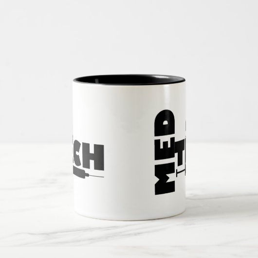 MED TECH MICROSCOPE SYRINGE LOGO ZWEIFARBIGE TASSE (Mittel)