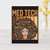 Med Tech Powerful Black History Month Schwarzer St Karte (Gelbe Blume)