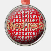 Med Tech-STERNEXPLOSION-LOGO Silbernes Ornament (Vorne)