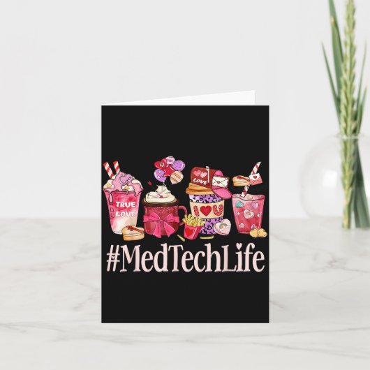Med Tech Women Coffee Lovers Funny Valentine's Day Karte (Vorderseite)