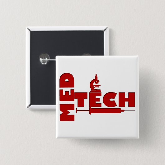 MED-TECHNOLOGIE-MIKROSKOP-SPRITZE (MEDIZINISCHER BUTTON (Vorne & Hinten)