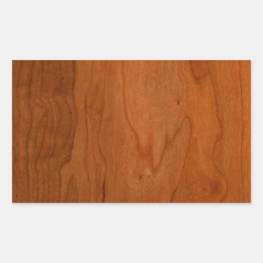 Med Wood Grain Rechteckiger Aufkleber (Vorderseite)